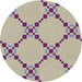 Square Machine Washable Transitional Mauve Taupe Purple Rug, wshpat2241