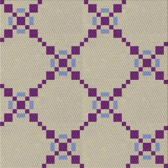 Square Patterned Mauve Taupe Purple Novelty Rug, pat2241