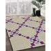 Patterned Mauve Taupe Purple Novelty Rug in Family Room, pat2241