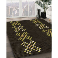 Patterned Red Brown Rug, pat2242brn