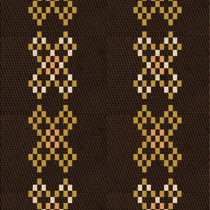 Patterned Saddle Brown Rug, pat2242org