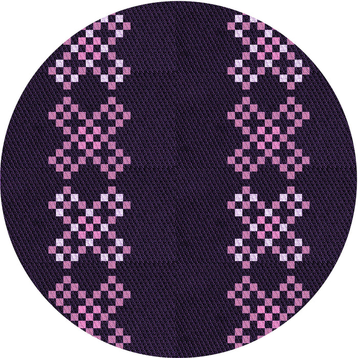 Square Patterned Midnight Gray Rug, pat2242pur