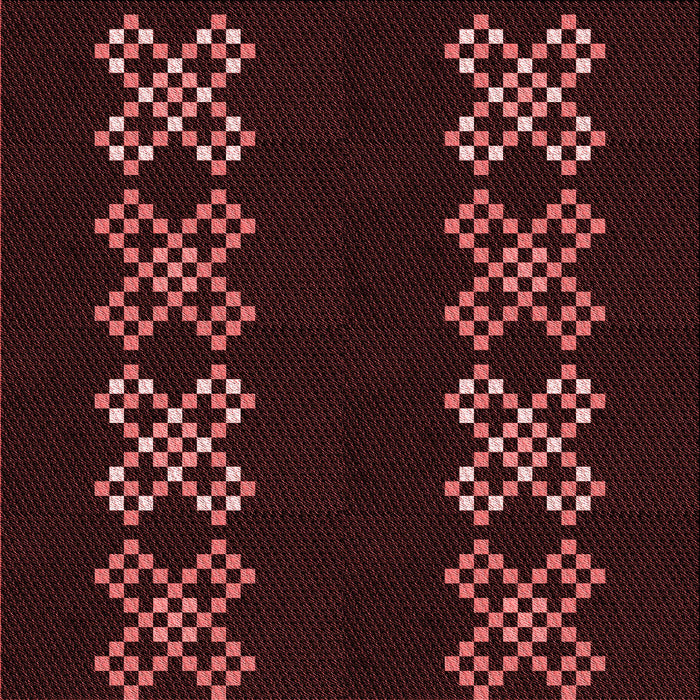 Round Patterned Chocolate Brown Rug, pat2242rd