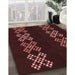 Machine Washable Transitional Chocolate Brown Rug in a Family Room, wshpat2242rd