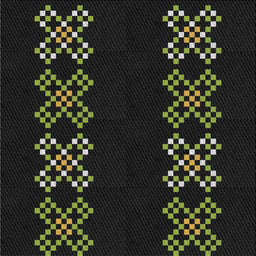 Square Patterned Black Novelty Rug, pat2242