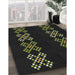 Machine Washable Transitional Black Rug in a Family Room, wshpat2242