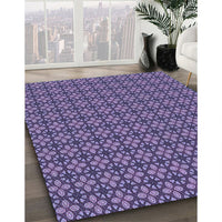Patterned Purple Rug, pat2243blu