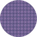 Square Patterned Purple Rug, pat2243blu