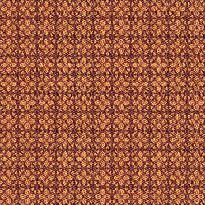 Round Machine Washable Transitional Red Rug, wshpat2243brn