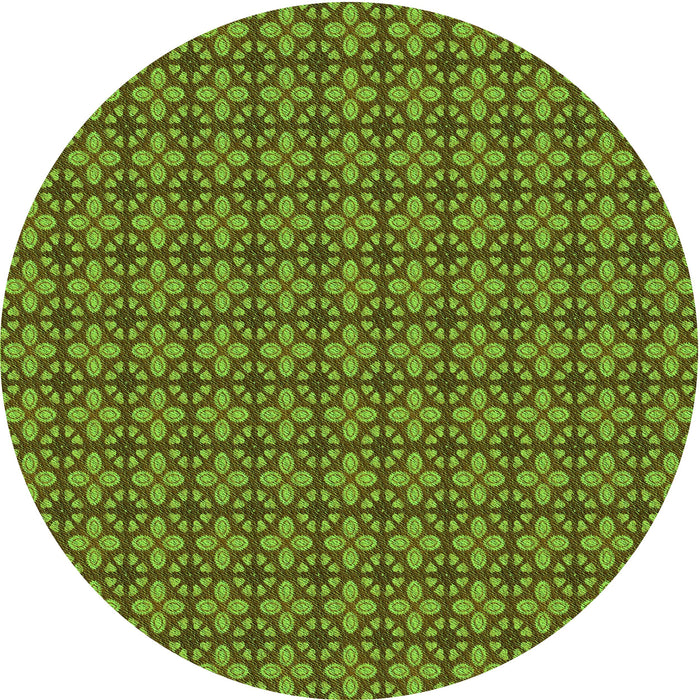 Square Patterned Green Rug, pat2243grn