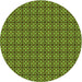 Square Patterned Green Rug, pat2243grn