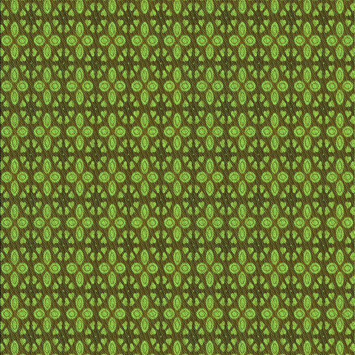 Machine Washable Transitional Green Rug, wshpat2243grn