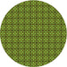 Square Machine Washable Transitional Green Rug in a Living Room, wshpat2243grn