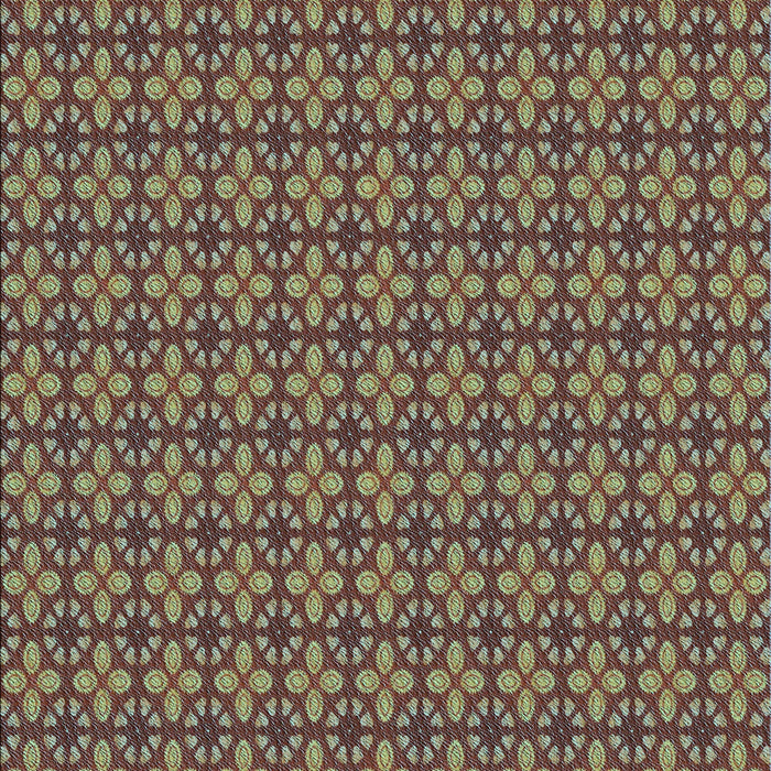 Patterned Red Brown Rug, pat2243lblu