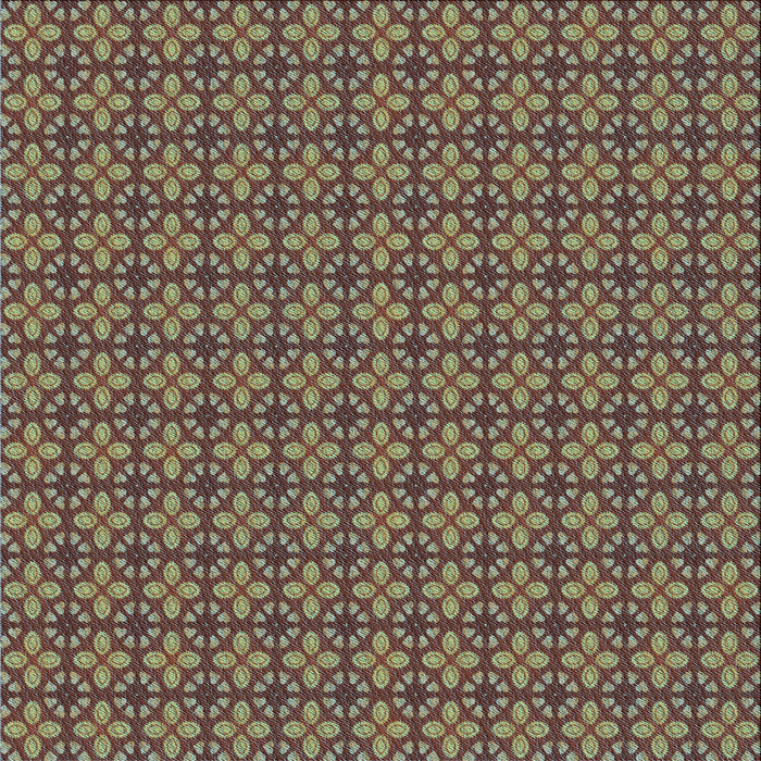 Round Patterned Red Brown Rug, pat2243lblu