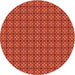 Square Machine Washable Transitional Neon Orange Rug in a Living Room, wshpat2243org