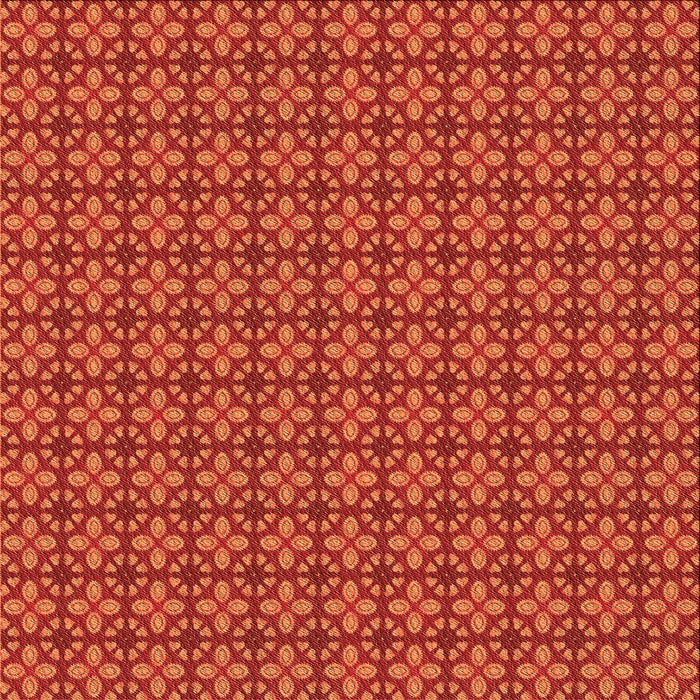 Round Patterned Neon Orange Rug, pat2243org