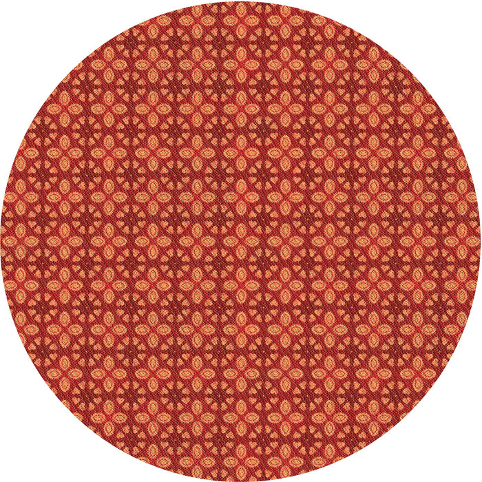 Square Patterned Neon Orange Rug, pat2243org