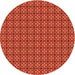 Square Patterned Neon Orange Rug, pat2243org