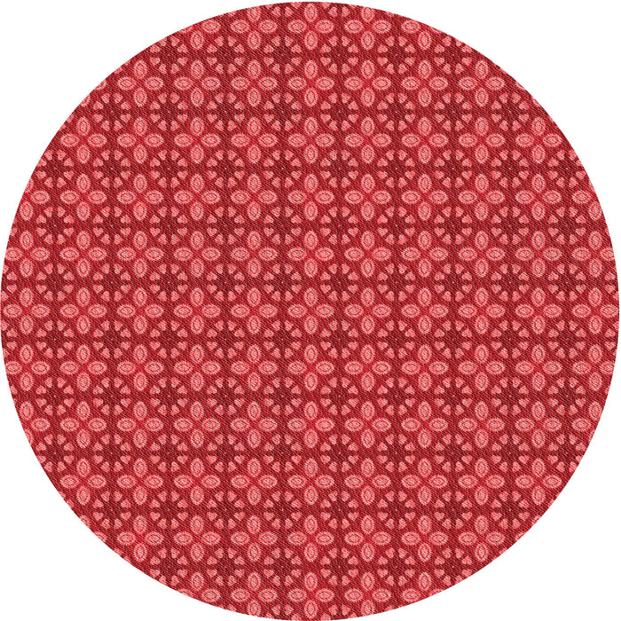 Square Patterned Red Rug, pat2243rd