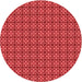 Square Patterned Red Rug, pat2243rd
