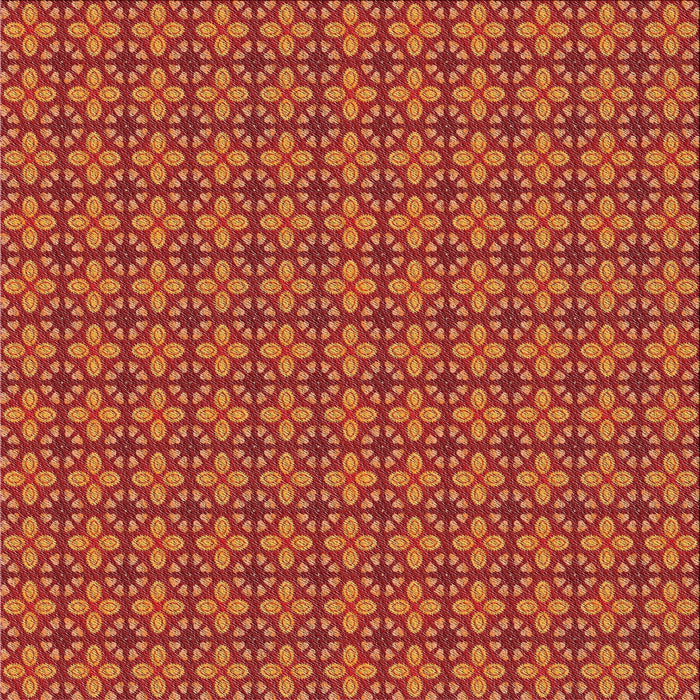 Square Patterned Red Novelty Rug, pat2243