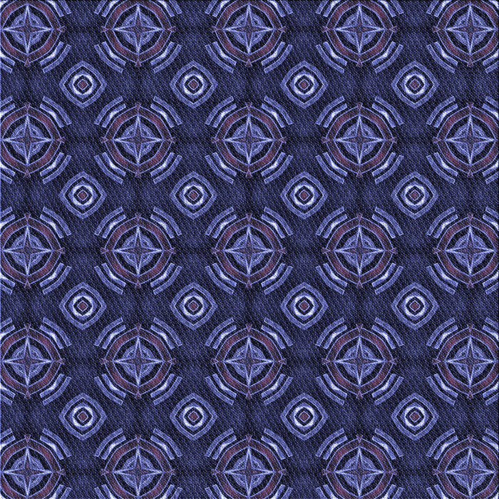 Round Patterned Night Blue Rug, pat2244blu