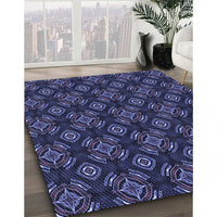 Patterned Night Blue Rug, pat2244blu