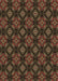 Machine Washable Transitional Sienna Brown Rug, wshpat2244brn