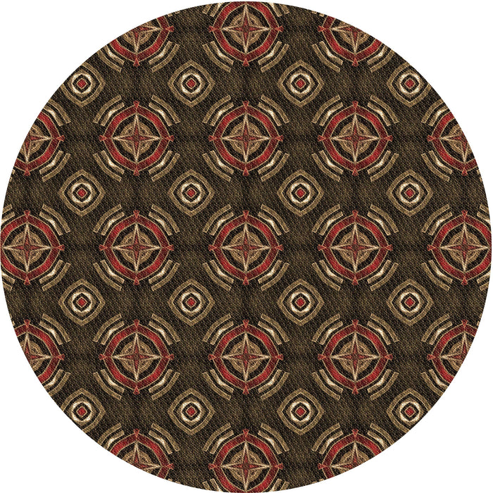Square Machine Washable Transitional Sienna Brown Rug in a Living Room, wshpat2244brn