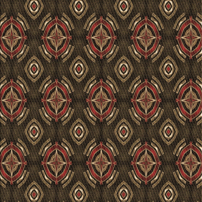 Patterned Sienna Brown Rug, pat2244brn