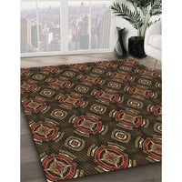 Patterned Sienna Brown Rug, pat2244brn