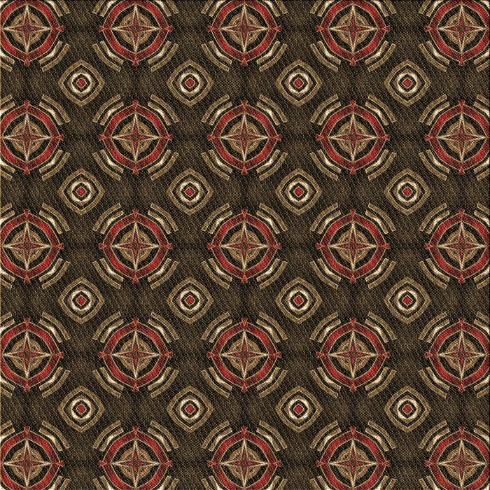 Round Machine Washable Transitional Sienna Brown Rug, wshpat2244brn