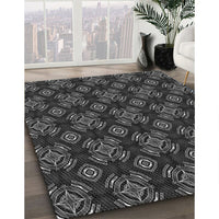 Patterned Midnight Gray Rug, pat2244gry