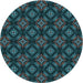 Square Patterned Charcoal Black Rug, pat2244lblu