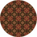 Square Machine Washable Transitional Red Rug in a Living Room, wshpat2244org