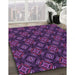 Machine Washable Transitional Dark Orchid Purple Rug in a Family Room, wshpat2244pur