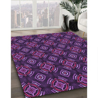 Patterned Dark Orchid Purple Rug, pat2244pur