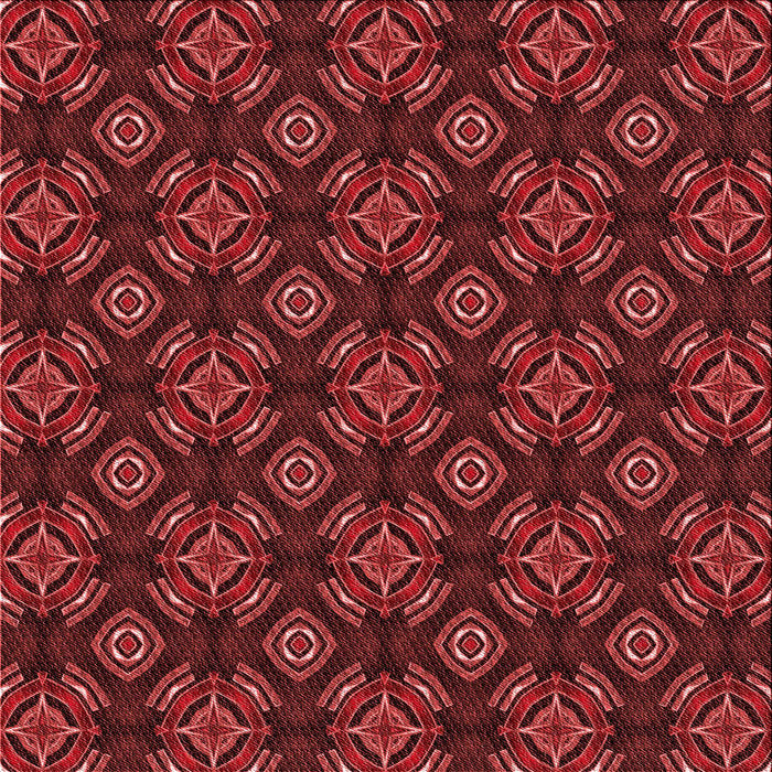 Round Patterned Red Rug, pat2244rd