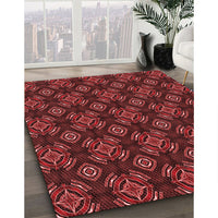 Patterned Red Rug, pat2244rd