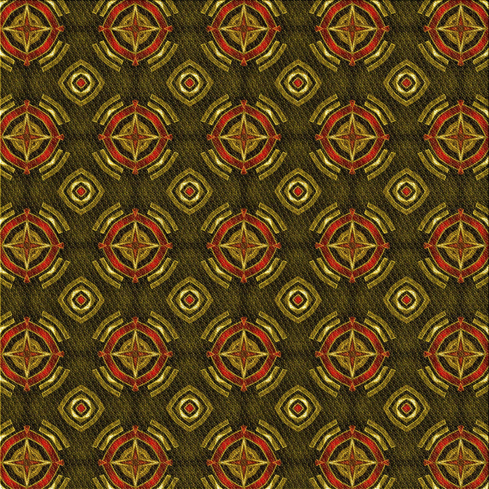 Round Patterned Red Rug, pat2244yw