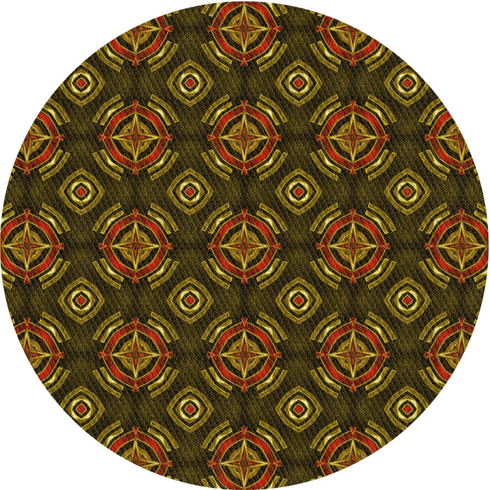 Square Patterned Red Rug, pat2244yw