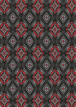 Patterned Gray Novelty Rug, pat2244