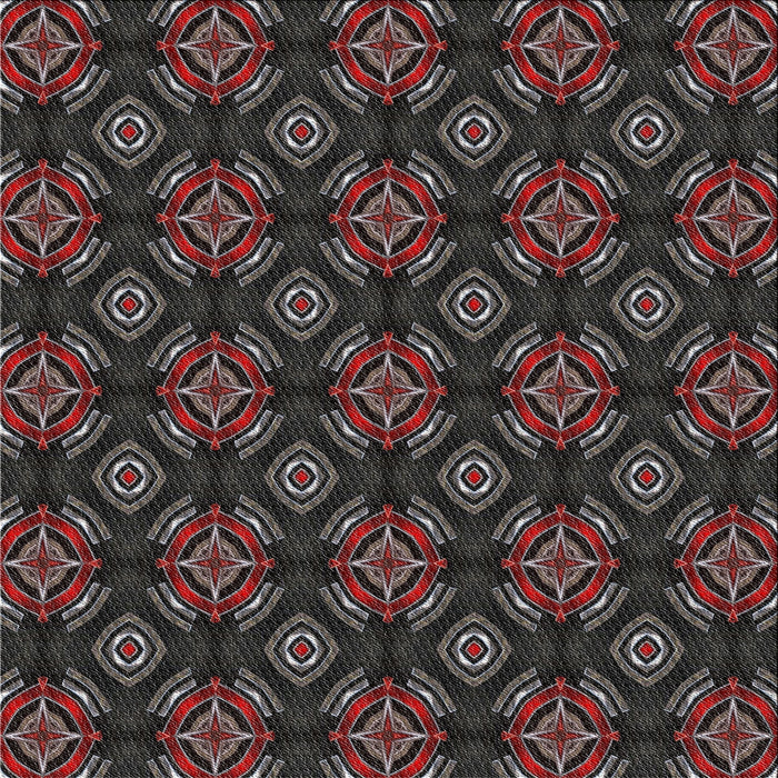 Square Patterned Gray Novelty Rug, pat2244