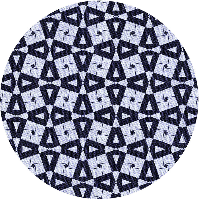 Square Patterned Night Blue Rug, pat2245blu