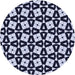 Square Patterned Night Blue Rug, pat2245blu