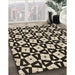 Machine Washable Transitional Midnight Gray Rug in a Family Room, wshpat2245brn