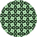 Square Patterned Light Green Rug, pat2245grn