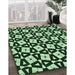 Machine Washable Transitional Light Green Rug in a Family Room, wshpat2245grn