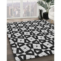 Patterned Platinum Silver Gray Rug, pat2245gry